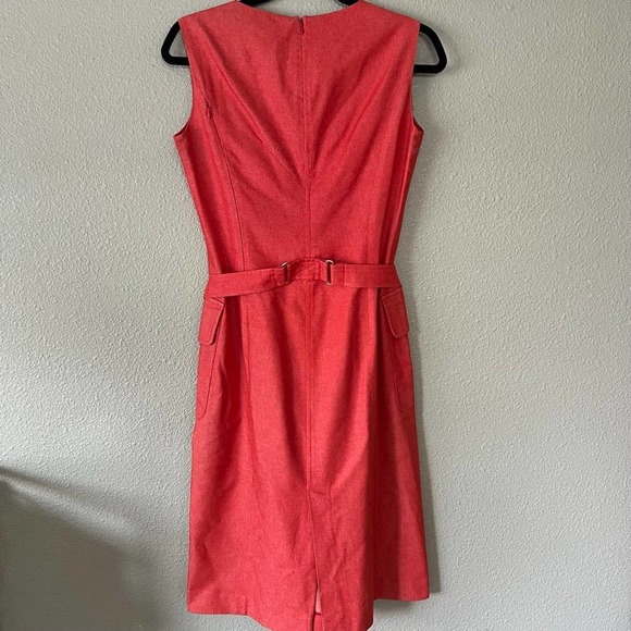 Vintage Samsonite Black Label Made In Italy Red Women Sleeveless Sheath Dress 10 - Picture 8 of 12